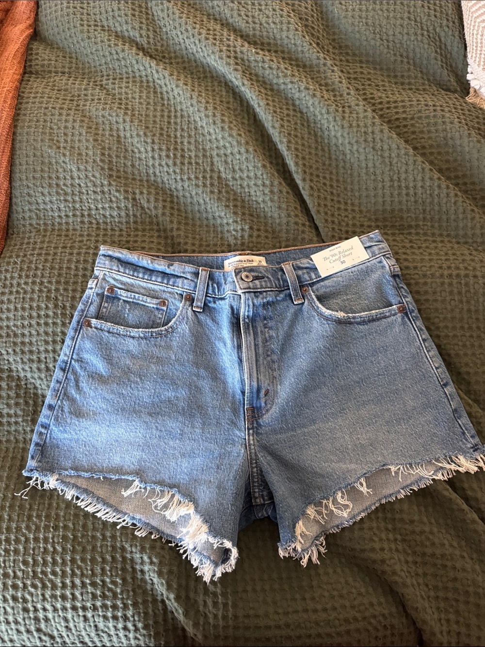 Abercrombie & Fitch Light Blue Denim Cutoff Shorts